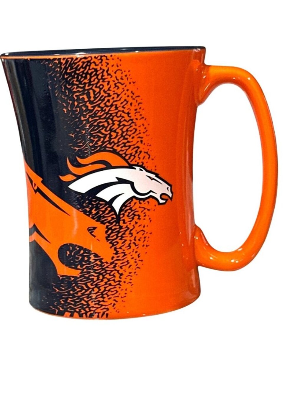 Denver Broncos NFL Coffee Mug Orange Navy Boelter Brands Ceramic Football Cup